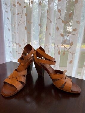 Miz Mooz Metallic Light Pink Strappy High Heels